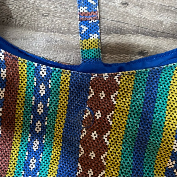 The Original Arizona Company Blue Stripe Printed Hang Crossbody Purse Bag - EUC - Picture 8 of 11